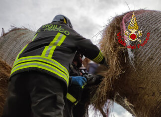 Si infilza la mano con le forca del trattore, soccorso dai vigili del fuoco