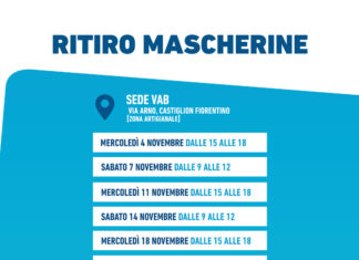 Distribuzione delle mascherine a Castiglion Fiorentino