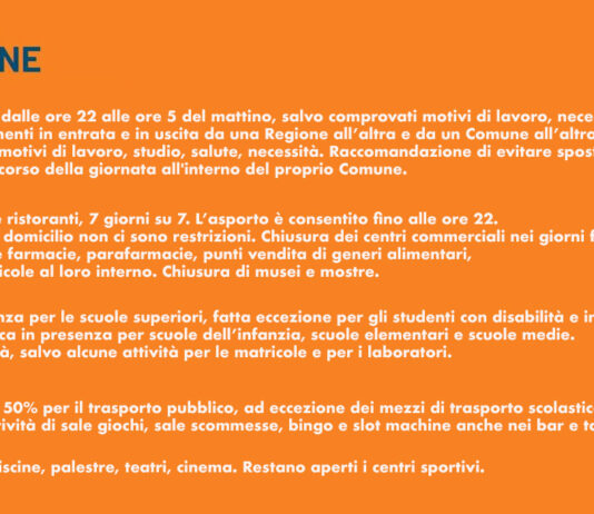 Zona arancione, ecco le regole