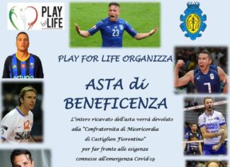 Play For Life scende in campo a favore della Confraternita di Misericordia di Castiglion Fiorentino