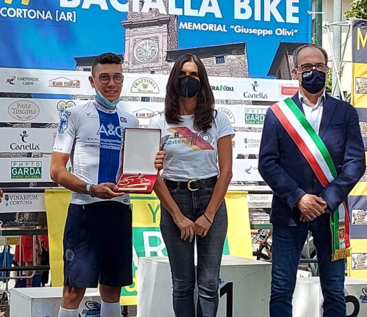 Cortona, a Saitta il «Premio Gino Bartali» della Bacialla Bike