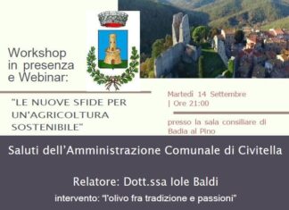 “Le nuove sfide per un’agricoltura sostenibile”. Workshop in presenza e webinar a Civitella