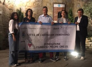 Castiglion F.no, consegnati alla Fondazione Fabrizio Meoni 5 mila euro