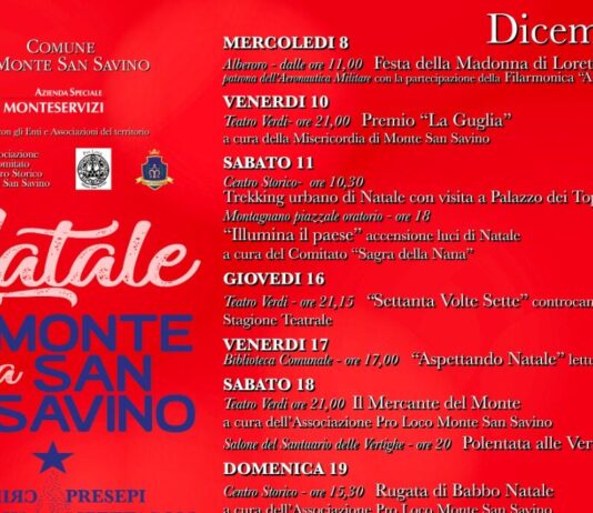 Tanti eventi per il natale a Monte San Savino