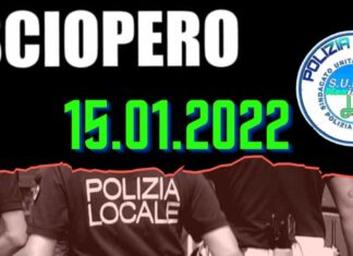 15 Gennaio 2022: Sciopero nazionale della Polizia Locale italiana, presidi presso varie prefetture italiane