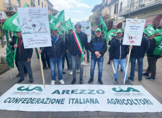Il Comune di Civitella con gli imprenditori agricoli alla manifestazione del 20 aprile