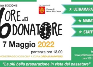 Foiano della Chiana: sabato l’8ᵃ Edizione della maratona “6 Ore del Donatore”