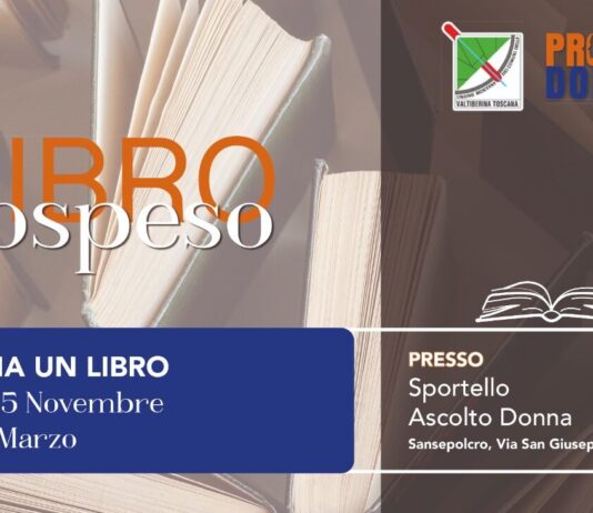 “Libro Sospeso” è un’iniziativa promossa dall’Associazione Pronto Donna in collaborazione con l’Unione Montana dei Comuni della ValtiberinaToscana