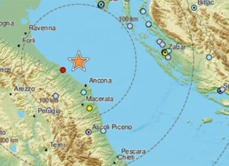 Forte scossa di terremoto nel centro Italia: magnitudo 5.7