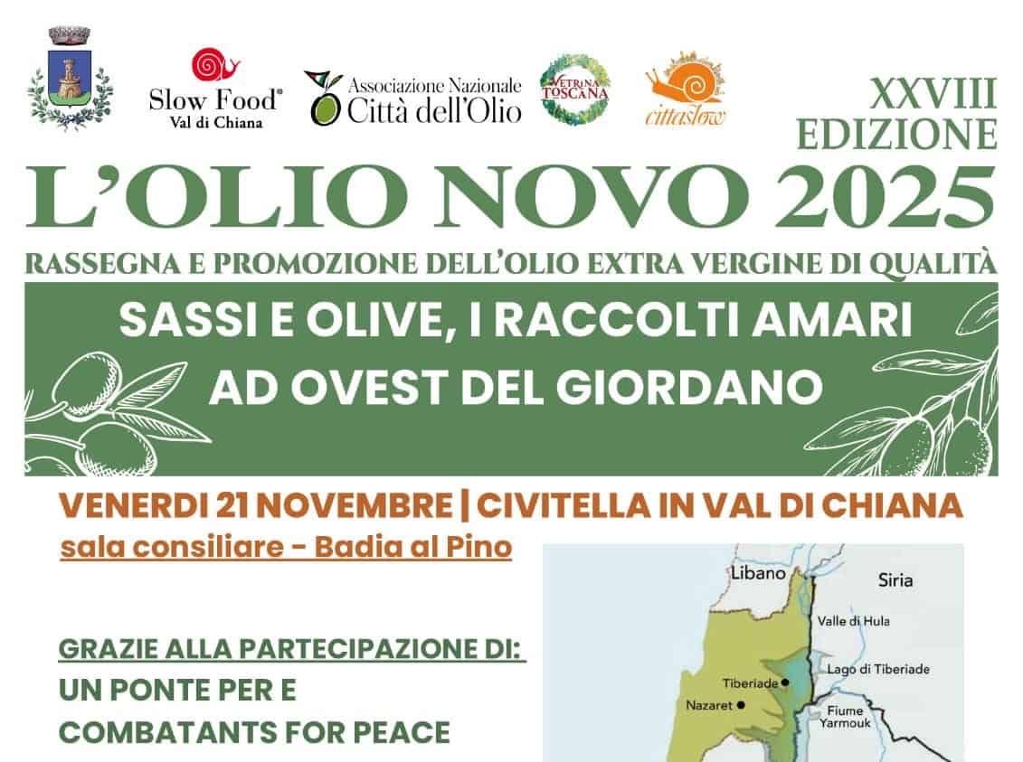 Civitella: “Sassi e olive, i racconti amari ad ovest del Giordano”