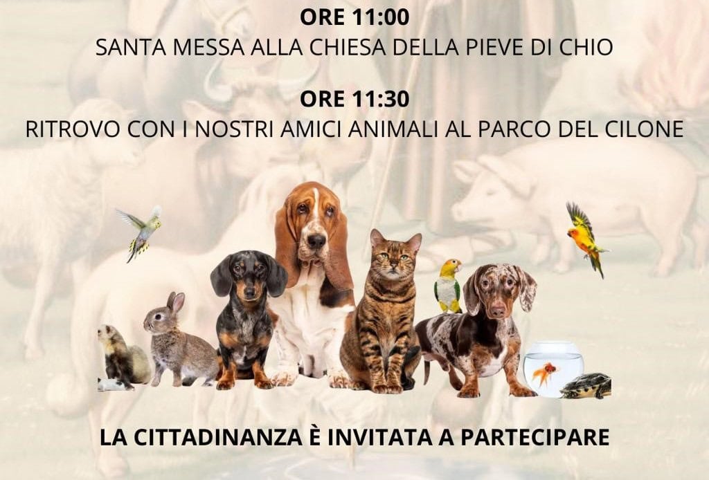Chiesa della Pieve di Chio: la tradizionale benedizione degli animali