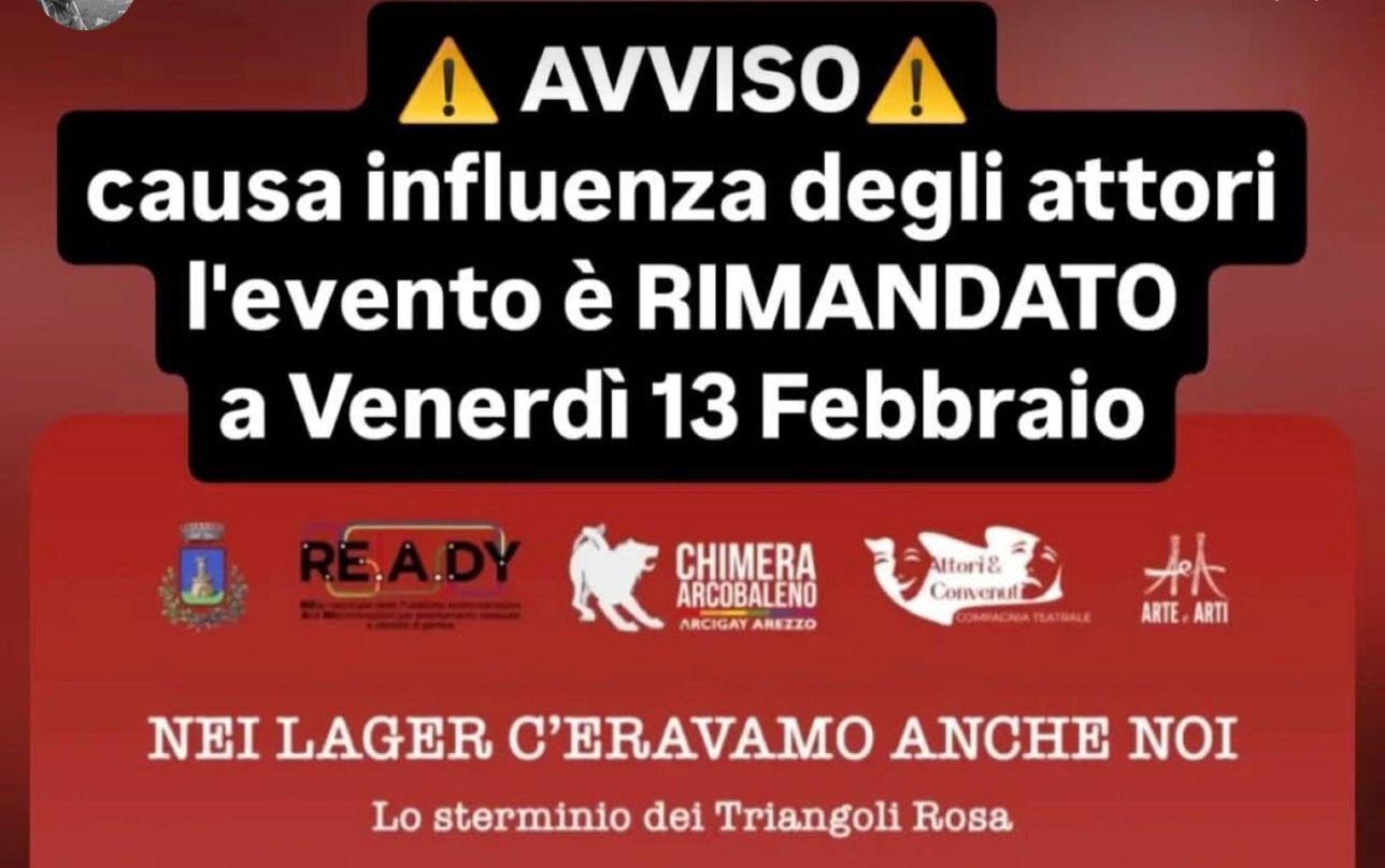 Tegoleto: rinviato a venerdì 13 febbraio spettacolo sui lager nazisti