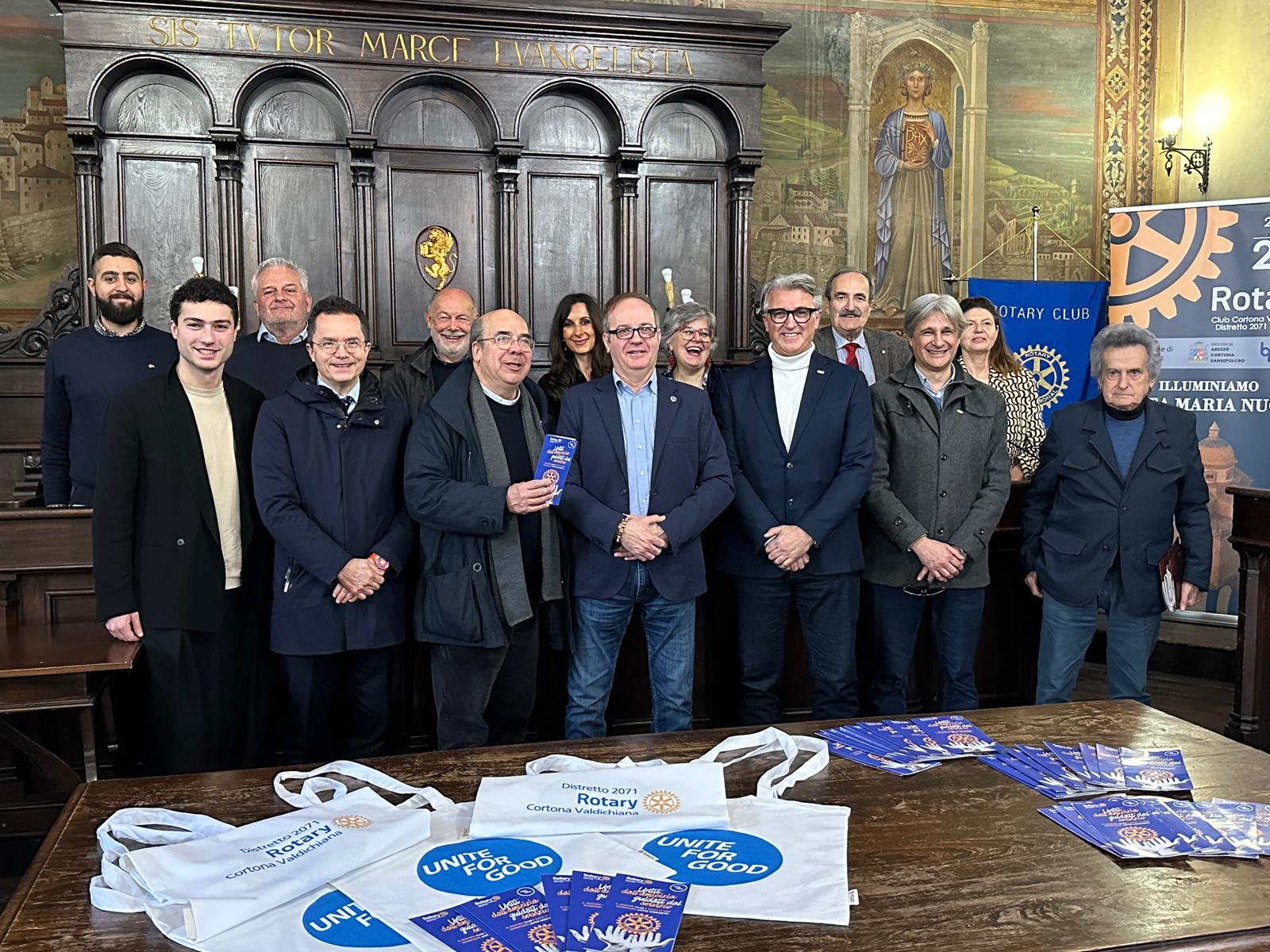 Cortona: presentato il progetto Rotary per illuminare Santa Maria Nuova