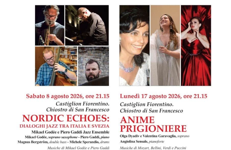 Al Chiostro di San Francesco appuntamento con “Castiglion Fiorentino in Musica”